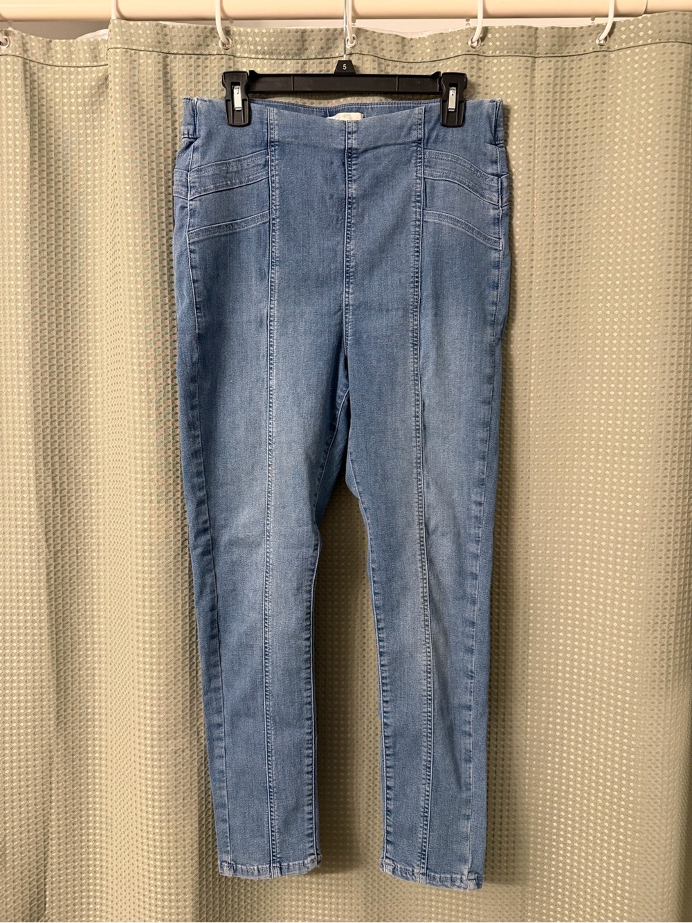 We The Free Light Blue Seam-Front Pull-On Jeggings